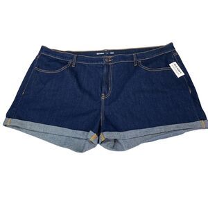 Old Navy High Rise WOW Jean Shorts Women 24 Dark Blue Denim